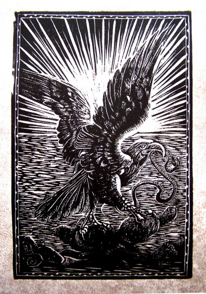 Obra de arte: Aguila devorando una serpiente Artistas y arte. Artistas de la  tierra
